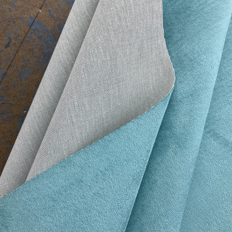 Unisuede in Turquoise   | Aqua Microsuede Woven Upholstery Fabric |  Medium weight | Home Decor | 100% Olefin |  54" Wide | Sold BTY