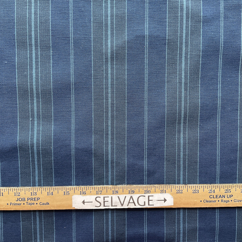 Bromley in Marine | Upholstery Canvas / Slipcover Fabric | Stripes in Blues | Medium Weight | 54" Wide | By the Yard