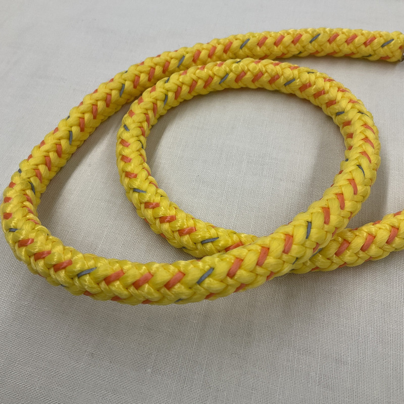 GRAB LINE - Safety Rope | 3/8" | FLOATING | YELLOW W/RED SILVER TRACER | Sold by the linear foot |
