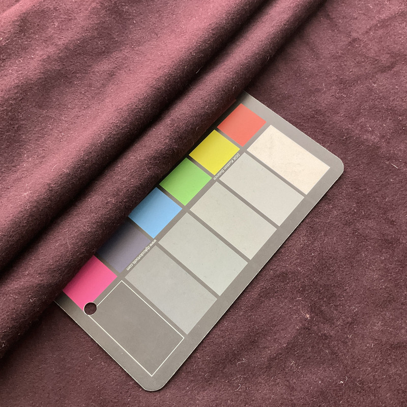 2 Yard Piece of Heathered Dark Burgundy Coating Wool | Wool / Poly Blend | Flat Felt | 20oz | 60" Wide  | DYE LOTS MAY VARY | COATWOOL-114-REM18