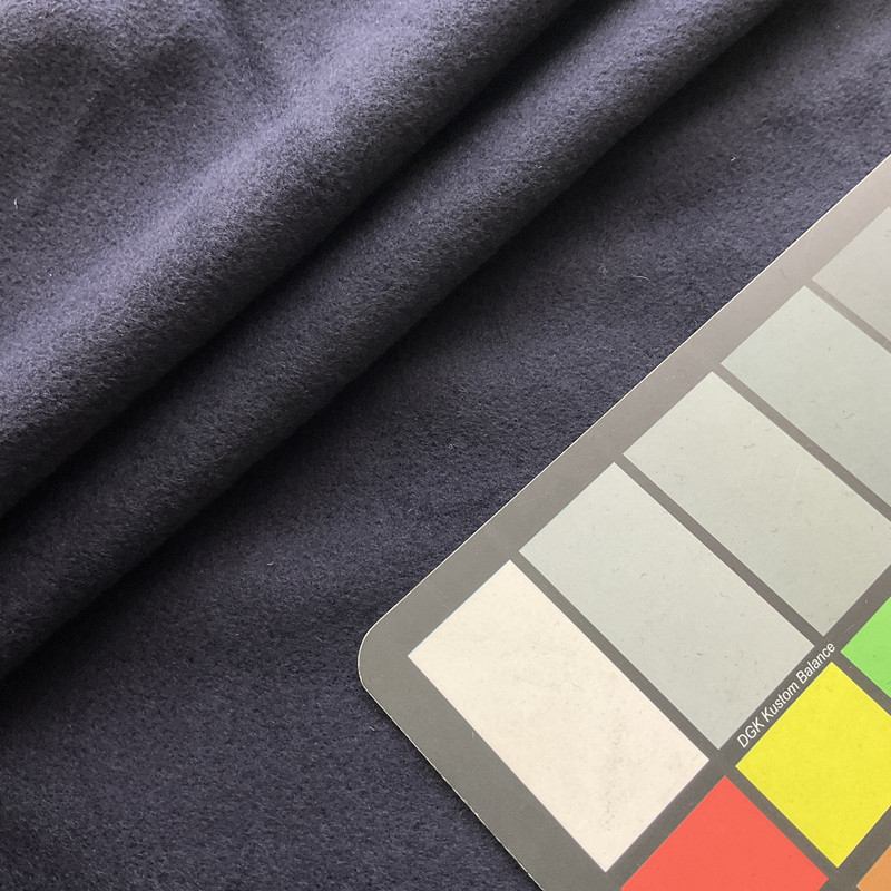 2.25 Yard Piece of Navy Blue Coating Wool | Wool / Poly Blend | Felted Finish Front and Back | 20oz | 60" Wide | DYE LOTS MAY VARY | COATWOOL-115-REM10