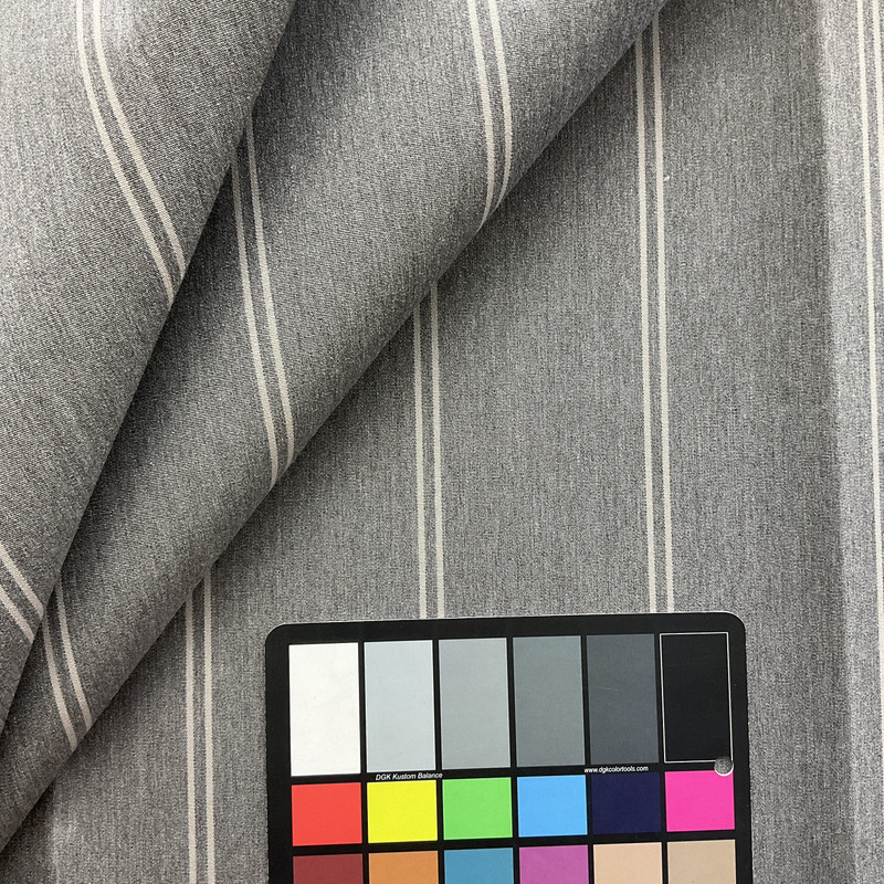 2 Yard Piece of Sunbrella Cooper Ash 4835-0000 | 46 Inch Awning & Marine Fabric | By the Yard | STRIPED