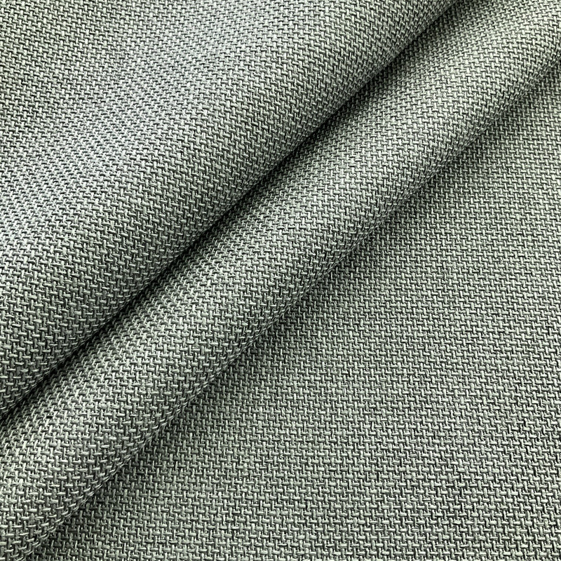 Hudson in Flannel | Upholstery Fabric | Basketweave | Grey | 100% Polyester | Medium Weight | Nassimi | 54" Wide | By the Yard