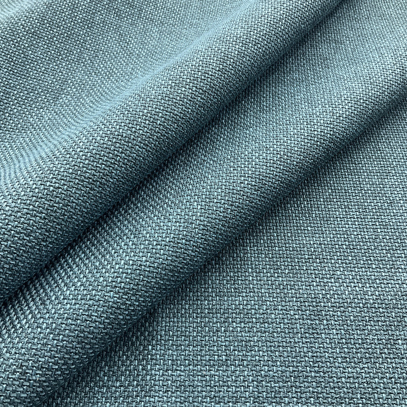 Hudson in Peacock | Upholstery Fabric | Basketweave | Blue | 100% Polyester | Medium Weight | Nassimi | 54" Wide | By the Yard