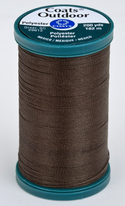 DARK BROWN Tex 90 Outdoor Thread | 100% Polyester UV Stable | 200 Yard Spool |