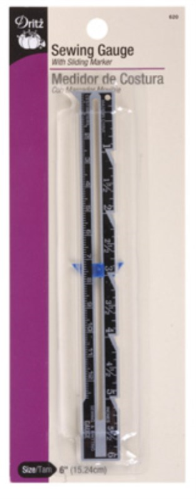 6" Sewing Gauge with Sliding Marker | 15.24 cm | Dritz | Sewing Notions