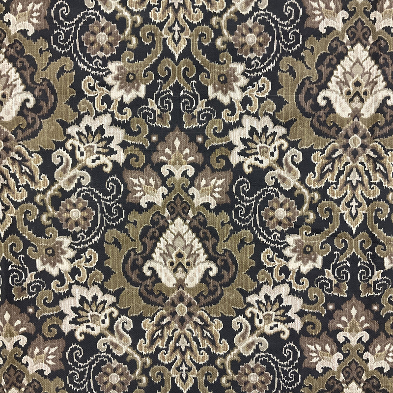 1 Yard Piece of Magic Carpet by Waverly | Brown Damask | Drapery Fabric | 54 Wide | By the Yard