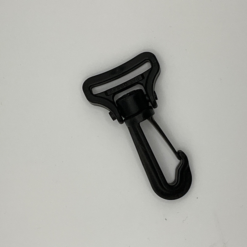 1 Inch Swivel Snap Hook | Black | Plastic Hardware | Use for Bags / Straps / Webbing