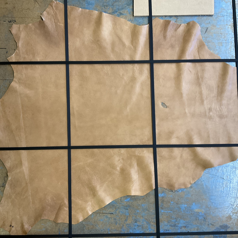 Crackle Tan Brown Nappa Lambskin Leather Hide | 5 Square Feet | 2.5 Ounce / 1 mm