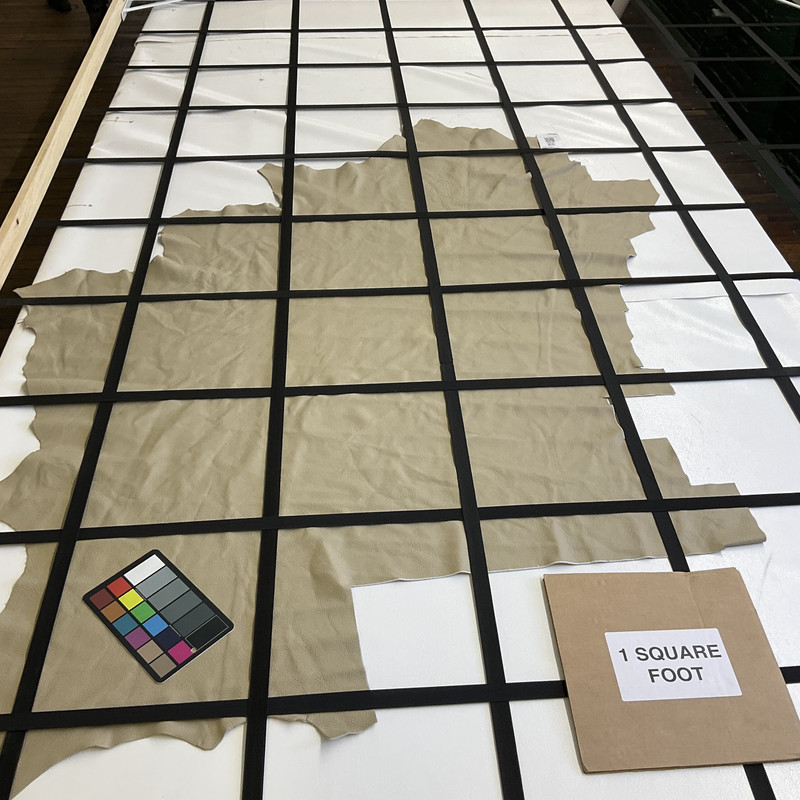 Oatmeal Beige | Full Grain Leather Cowhide | 14 Square Feet | 2.5 Ounce / 1 mm