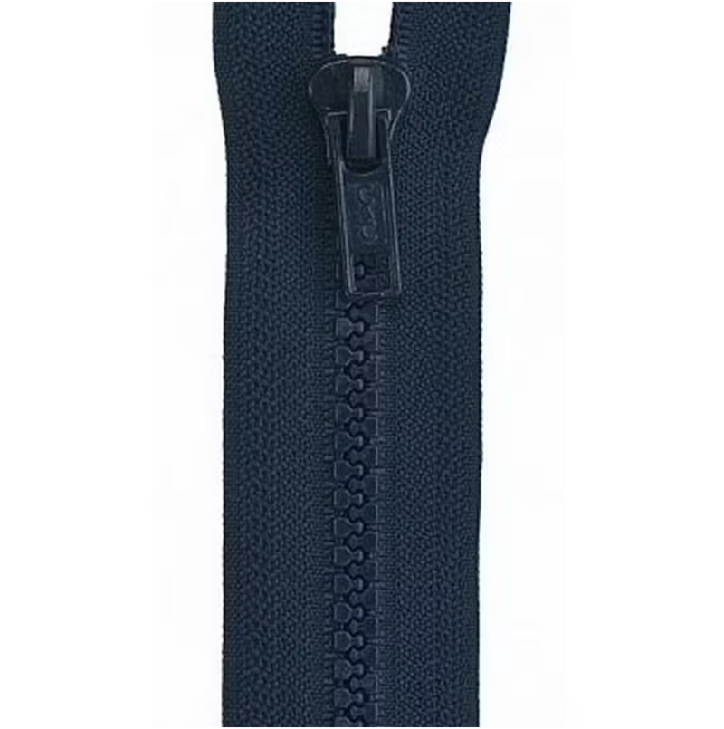 28 Inch NAVY Seperating Jacket Zipper | Heavy Duty Molded Plastic | Anti Iceing & UV Stable 