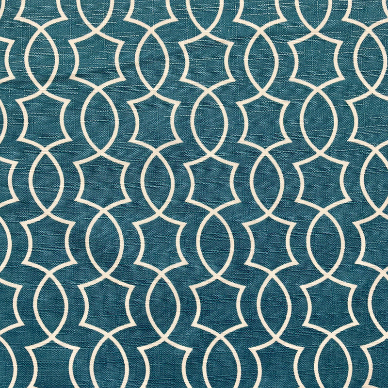Titan in Blue | Outdoor Waterproof Upholstery Fabric | Scrollwork in Blue and White | Europatex | 60" Wide | By the Yard