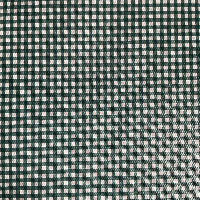 Gingham in Green and White | Tabletop Vinyl Fabric | Felt-backed Tablecloth Vinyl | 54" Wide | By the Yard
