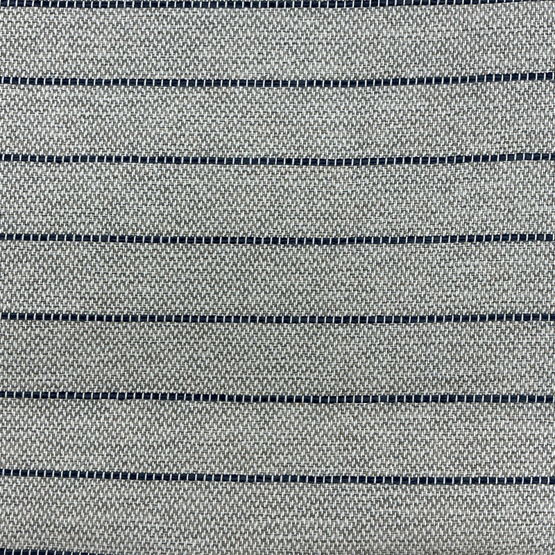 Baychester in Denim | Upholstery Fabric | Stripes in Grey / Beige / Blue | Richloom | Heavyweight | 54" Wide | By the Yard