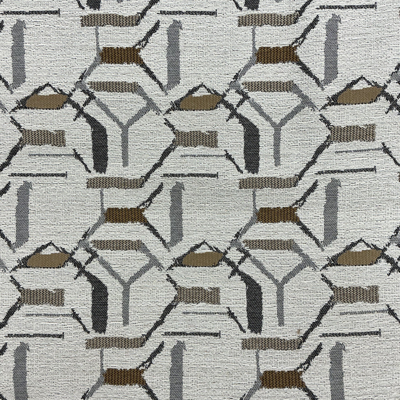 Calix in Pebble | Upholstery Fabric | Abstract in White / Grey / Brown | Heavyweight | Richloom | 54" Wide | By the Yard