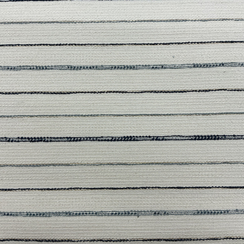 Marlin in Baltic | Upholstery Fabric | Stripes in Off White / Blue | Richloom | Heavy Weight | 54" Wide | By the Yard