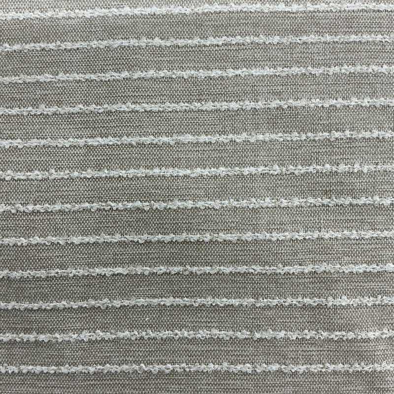 Pomodoro in Linen | Upholstery Fabric | Textured Stripes in Beige / White | Richloom | Heavyweight | 54" Wide | By the Yard
