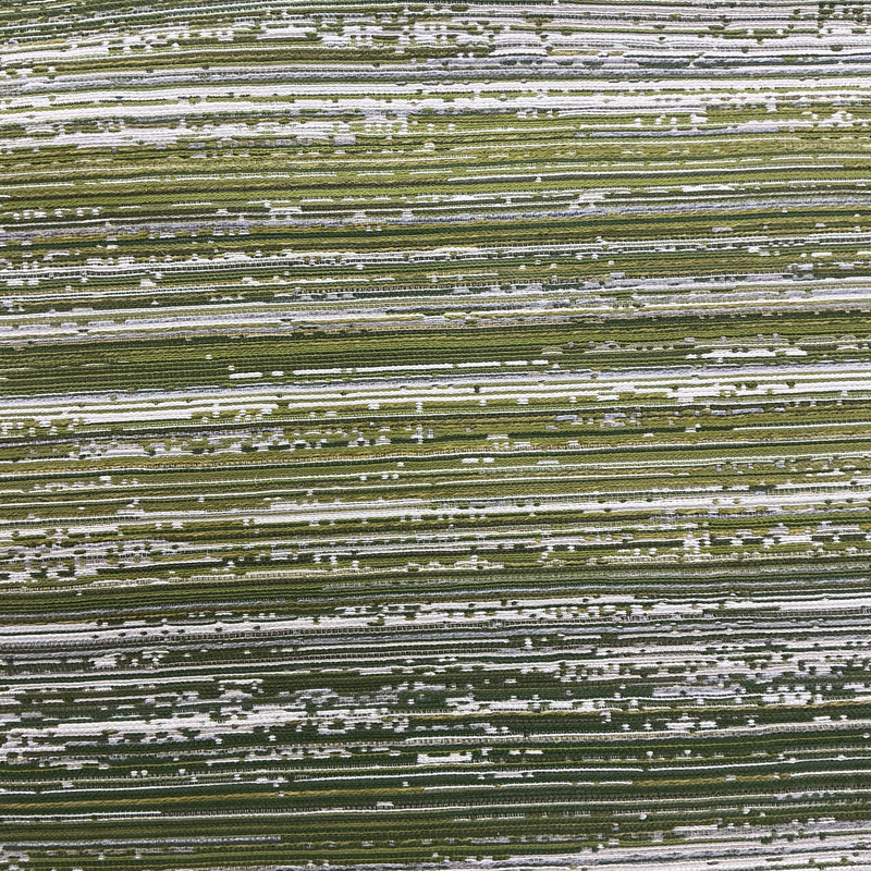 Striated Green / Off White | Upholstery Fabric | Heavy Weight | 54" Wide | By the Yard