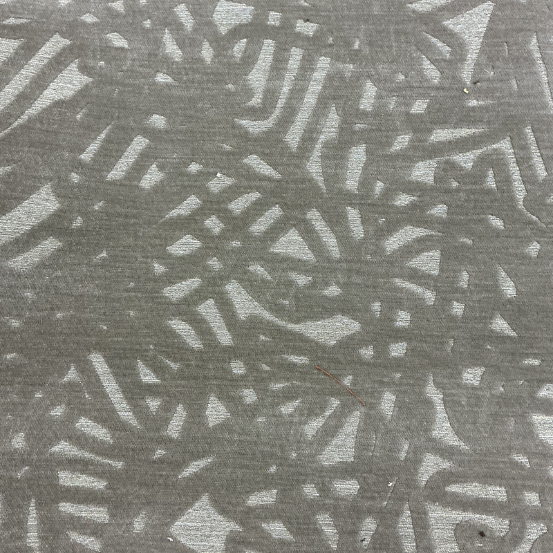 Abstract Design in Taupe | Velvet Upholstery Fabric | Heavy Weight | 54" Wide | By the Yard