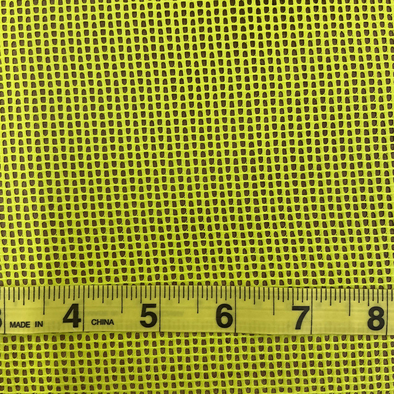 Neon Yellow 9 x 9 Vinyl Mesh | Windscreen, Safety Fencing, Gym Dividers, Awning Drop Shades | Bruin Plastics | 60" Wide | By the Yard