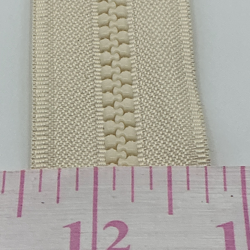 #5 MOLDED CHAIN Zipper | Marine / Heavy Duty |  5/8" NATURAL