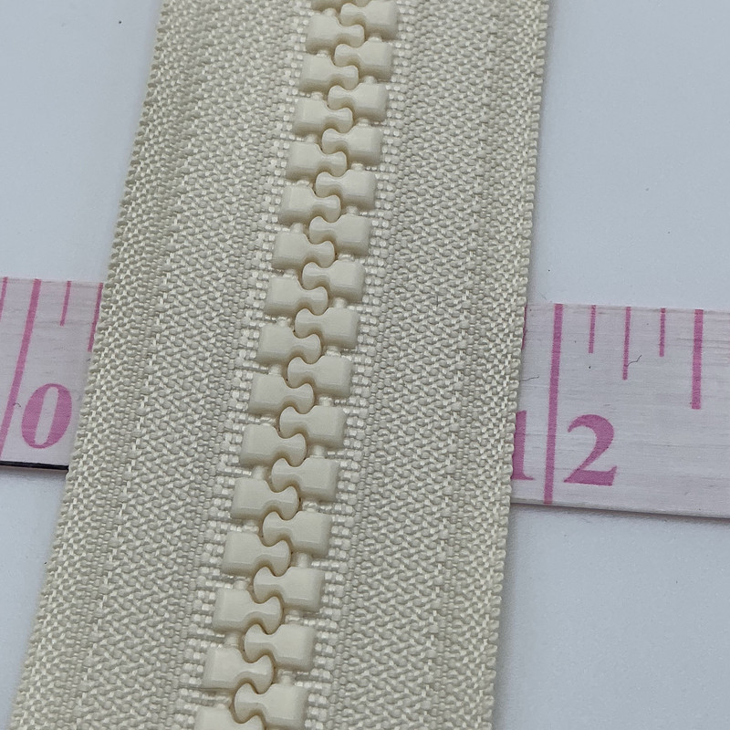 #10 MOLDED CHAIN Zipper  | Marine / Heavy Duty |  3/4" NATURAL, By The Yard