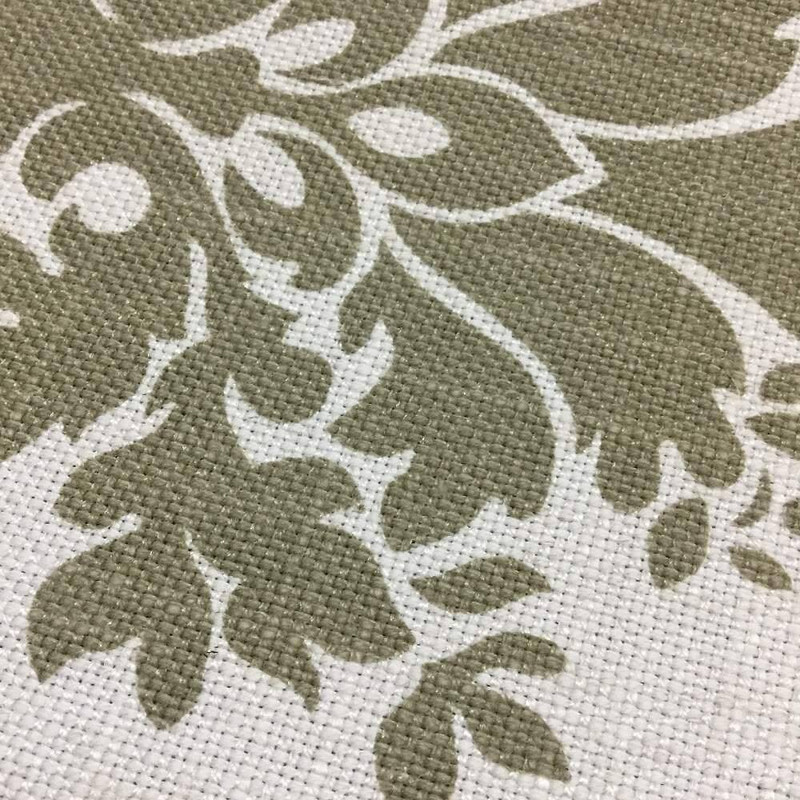 2.5 Yard Piece of Traditional Damask in Taupe Upholstery / Drapery Fabric | 54 Wide | By the Yard
