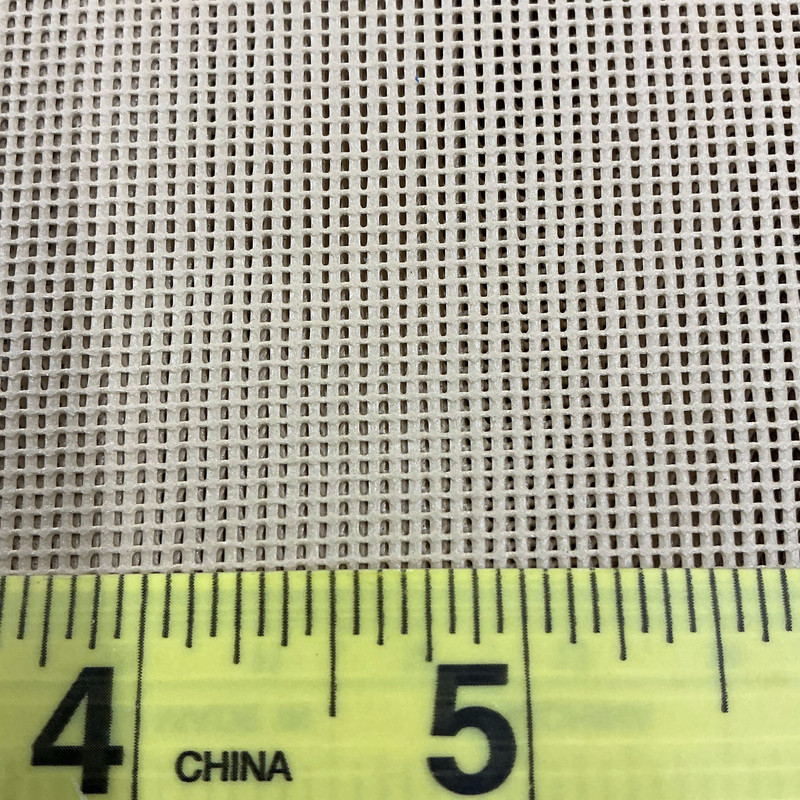 Beige 18 x 18 Vinyl Mesh | Windscreen, Safety Fencing, Gym Dividers, Awning Drop Shades | Bruin Plastics | 62" Wide | By the Yard