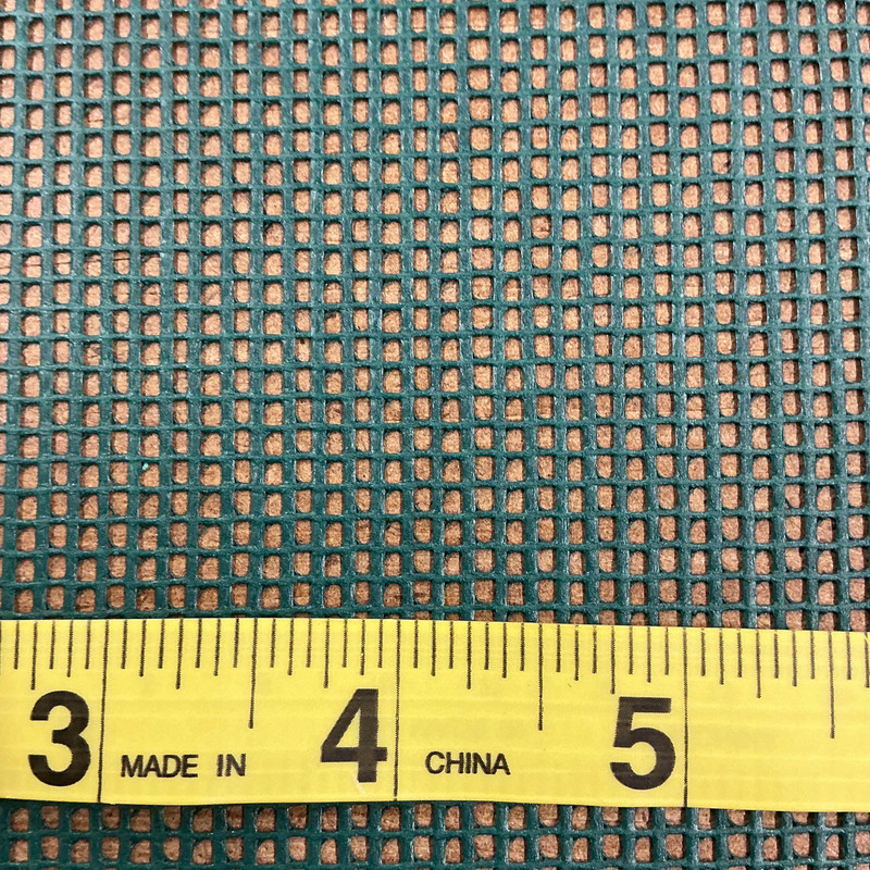 Forest Green 9 x 9 Vinyl Mesh | Windscreen, Safety Fencing, Gym Dividers, Awning Drop Shades | Bruin Plastics | 62" Wide | By the Yard