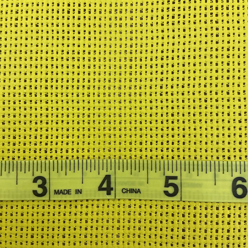 Yellow 9 x 12 Vinyl Mesh | Windscreen, Safety Fencing, Gym Dividers, Awning Drop Shades | Bruin Plastics | 54" Wide | By the Yard
