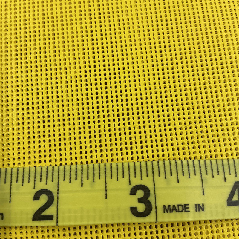 Yellow 18 x 18 Vinyl Mesh | Windscreen, Safety Fencing, Gym Dividers, Awning Drop Shades | Bruin Plastics | 54" Wide | By the Yard