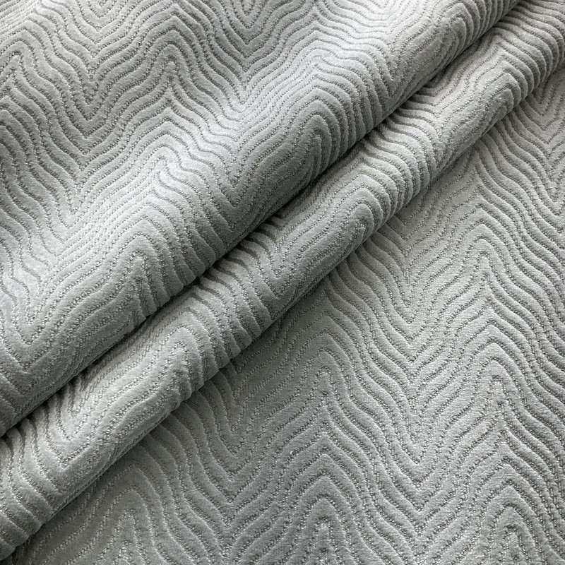 1.5 Yard Piece of Andre in Spa | Spa Blue Wavy Chevron Microfiber | Upholstery Fabric | Regal Fabrics Brand | 54" Wide | By the Yard