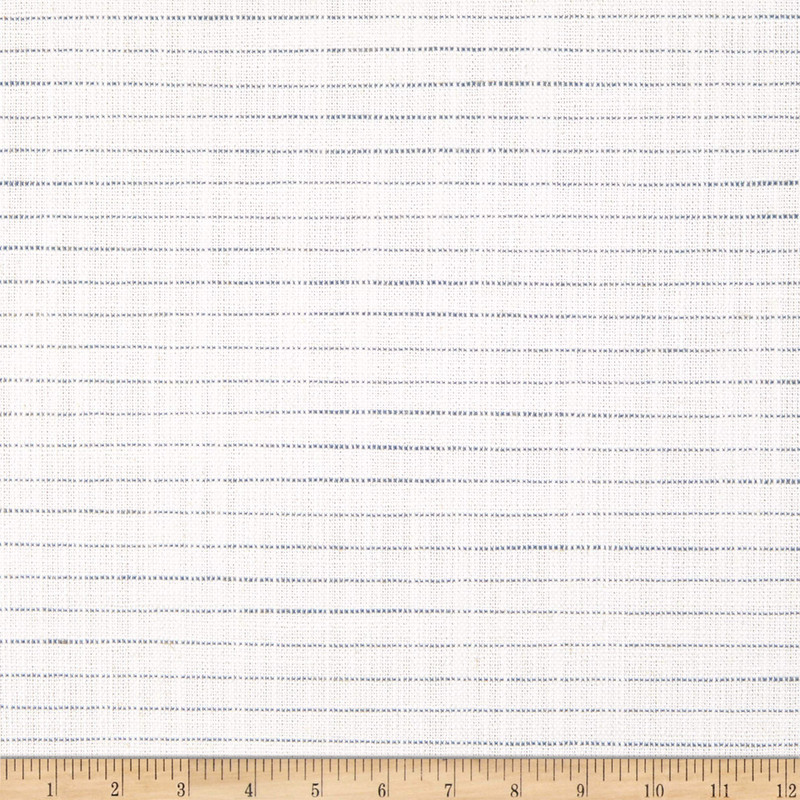1.33 Yard Piece of Performance+ Lowell Pinstripe Woven Sky | Heavyweight Woven Fabric | Home Decor Fabric | 57" Wide
