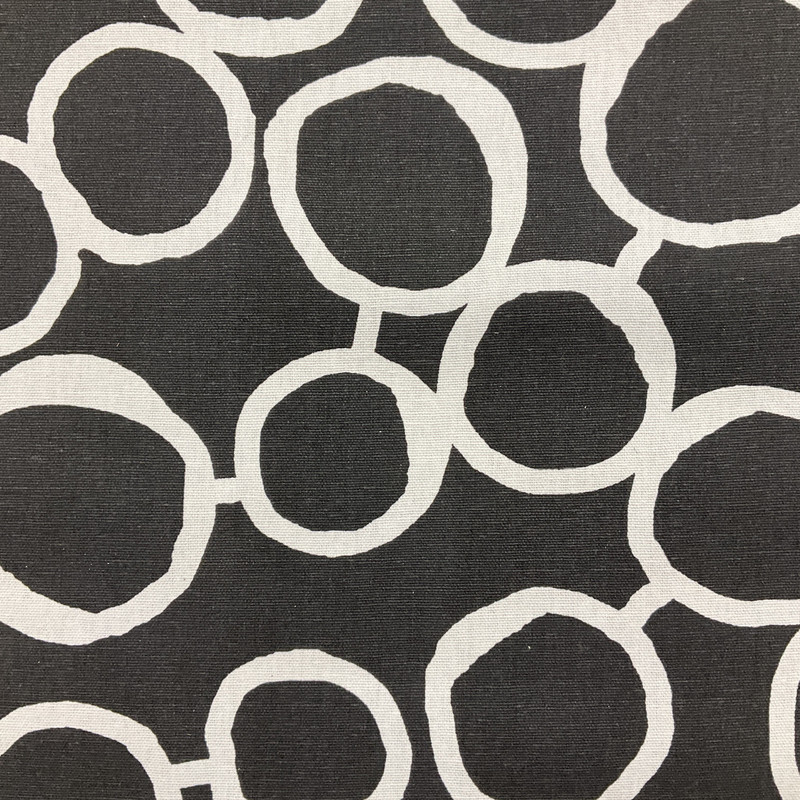 2.25 Yard Piece of Freehand Circles in Black and White | Premier Prints | Home Decor Fabric | 54 W