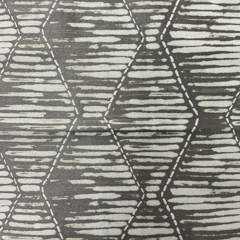 Thatcher in Chrome By Belle Maison | Curtain And Medium Weight Upholstery | Shibori Diamond Taupe Grey | 55" Wide | 100% Poly | By the Yard