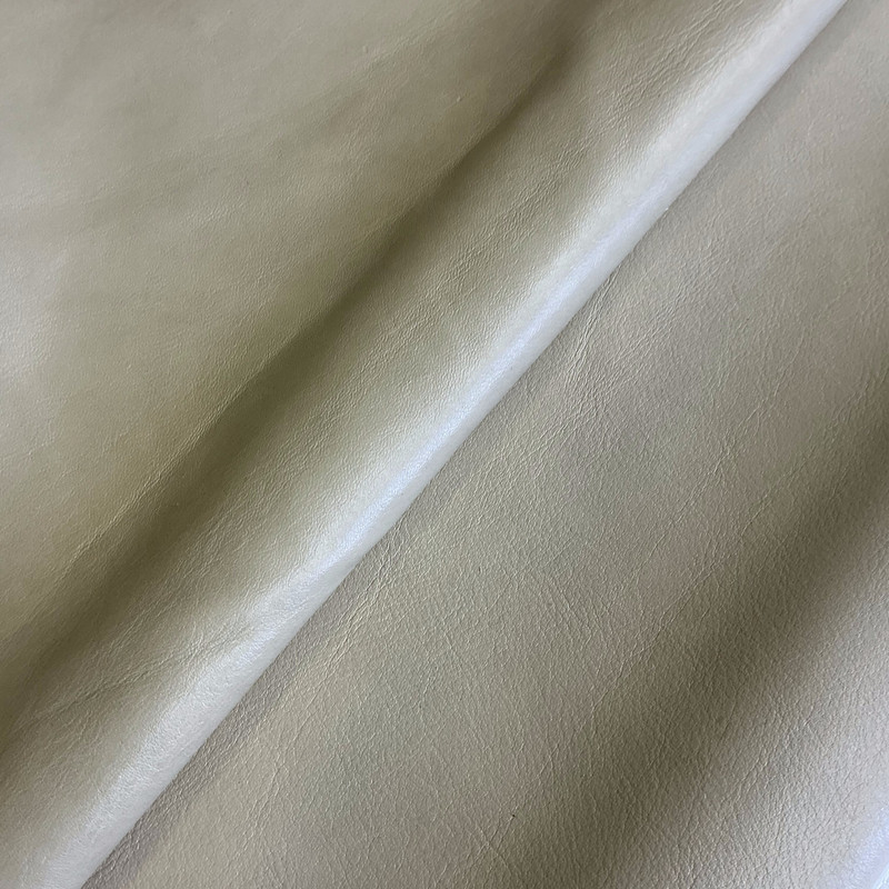 Light Khaki Tan Top Grain Premium Leather Hide | Chrome Tanned | 50+ Square Feet | 1.2 mm / 2.5 Ounce | Upholstery Leather