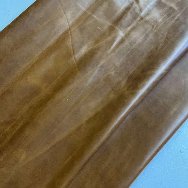 Oiled Chestnut Top Grain Premium Leather Hide | Chrome Tanned |  Oil Finished | 50+ Square Feet | .9 mm / 2.5 Ounce | Upholstery Leather