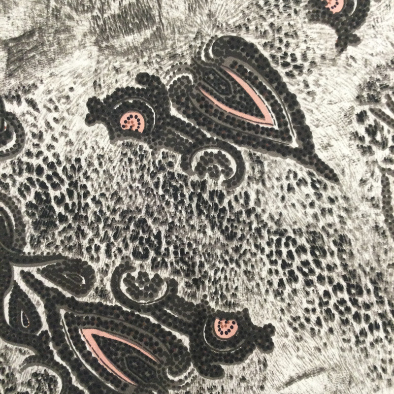 3 Yard Piece of Black/Grey/ Tan and Pink Leopard Spade Knit  Fabric | Lightweight Jersey  Knit | Fashion Fabric | 48 Inch Wide | By the Yard