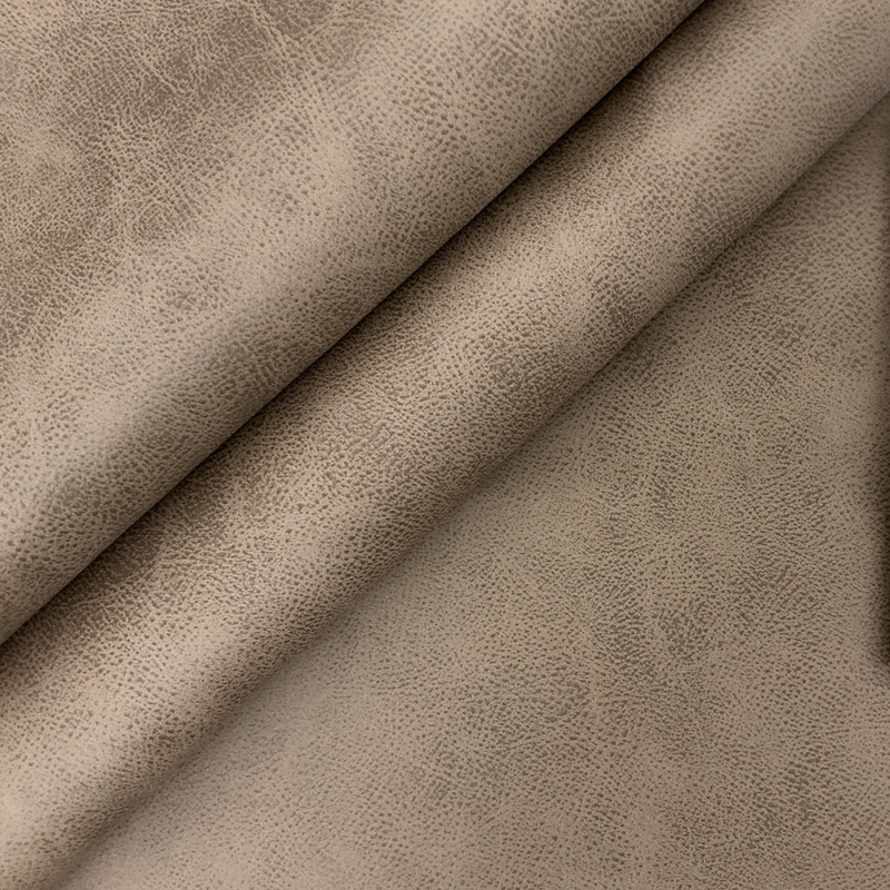 Faux Leather Upholstery Fabric | Mottled Beige Brown | Heavyweight | 54" Wide | By the Yard