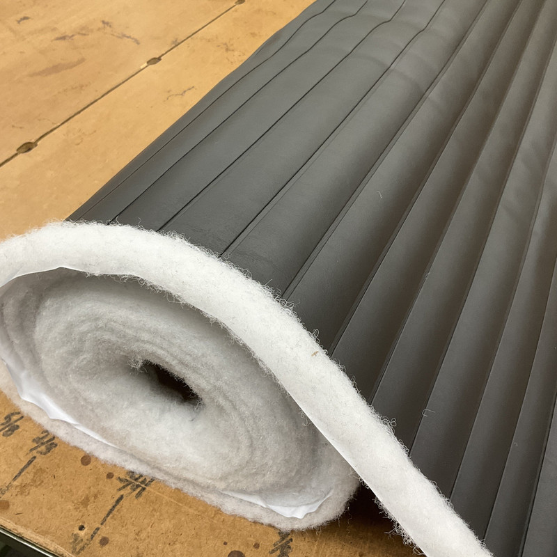 1.875 Yard Piece of Seaquest Roll N Pleat | Ebony / Black | PSQ-007 | PLEATED MARINE VINYL Fabric | SUN + SALT PROOF | 54 wide | By the Yard