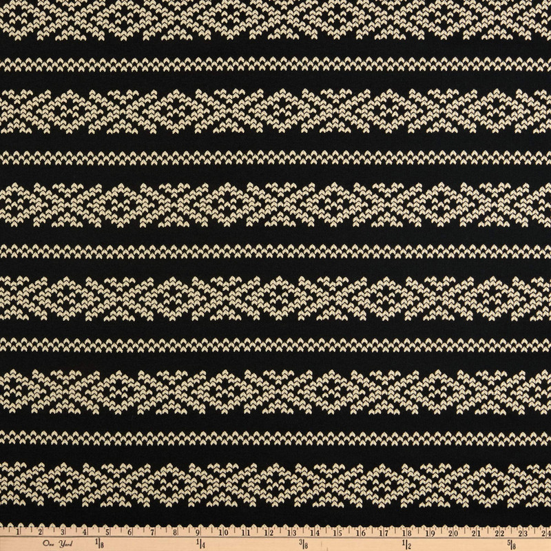 1.5 Yard Piece of Artistry Tribal Southwest Alvo Jacquard Noir | Heavyweight Jacquard, Duck Fabric | Home Decor Fabric | 54.75" Wide