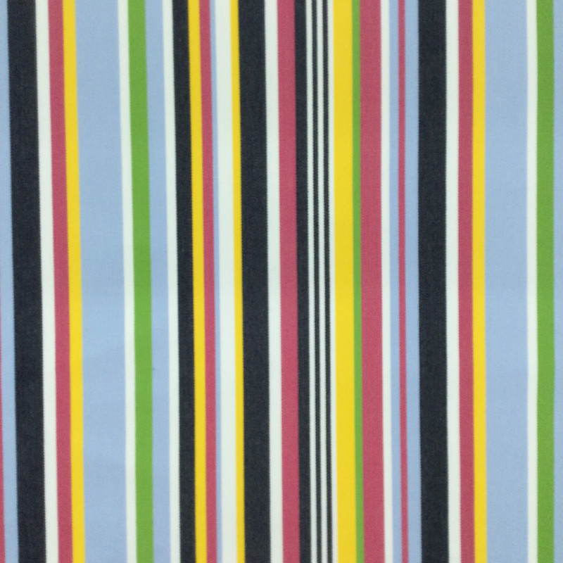 1.25 Yard Piece of Colorful Striped Fabric | Pink / Navy / White / Green / Yellow | Indoor / Outdoor | Upholstery / Drapery | 54 Wide | By the Yard