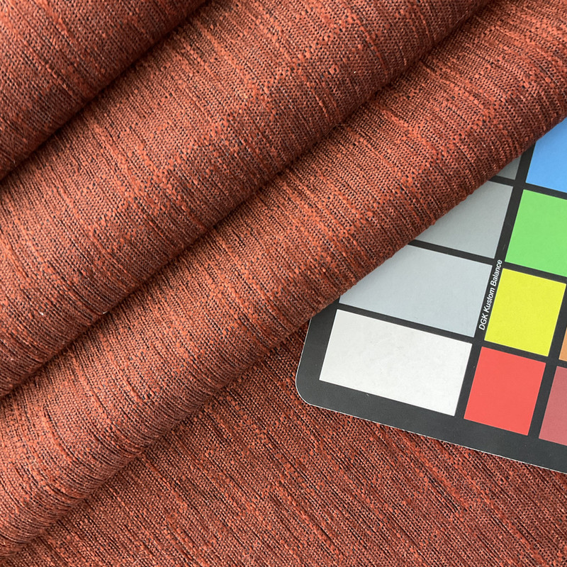 2.5 Yard Piece of Weekend in Crimson | Upholstery Fabric | Rust Red Textured | Medium Weight | 54" Wide | By The Yard