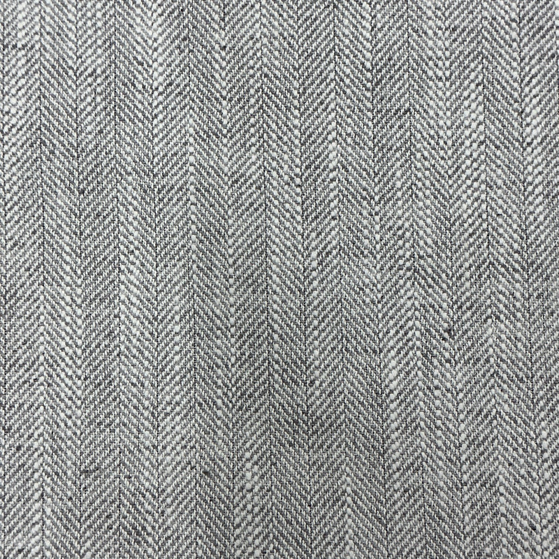 2 Yard Piece of Paradigm in Platinum | Upholstery / Drapery Fabric | Herringbone Weave in Grey / White | Swavelle | 54" Wide | By the Yard