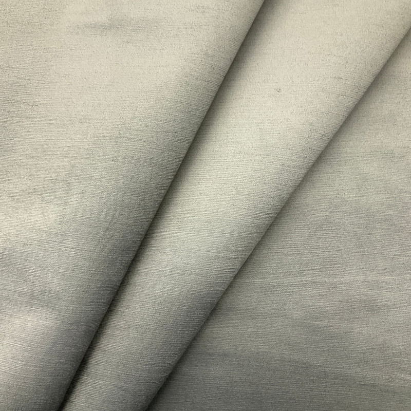 Striated Velvet in Flannel / Medium Grey | Upholstery Fabric | Heavy Weight | 54" Wide | By the Yard