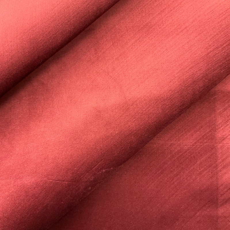 Solid Dark Red Velvet | Upholstery Fabric | Luxurious and Soft | Heavy Weight | 54" Wide | By the Yard