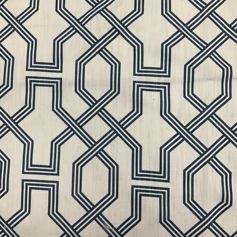 Ander Palace in Sapphire | Home Decor / Curtain Fabric | Slub Canvas | Blue and White | Scott Living for Premier Prints | 100% Cotton | 54" Wide | By the Yard