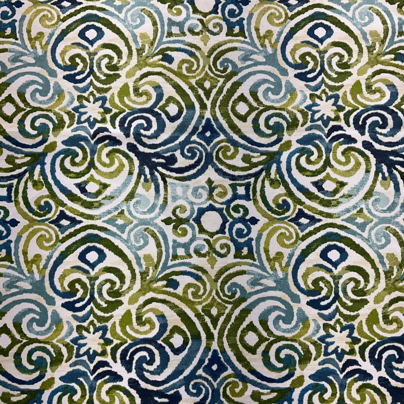 1.125 Yard Piece of Bryant Indoor/Outdoor Corinthian Lagoon  | Lightweight Outdoor Fabric | Home Decor Fabric | 54" Wide