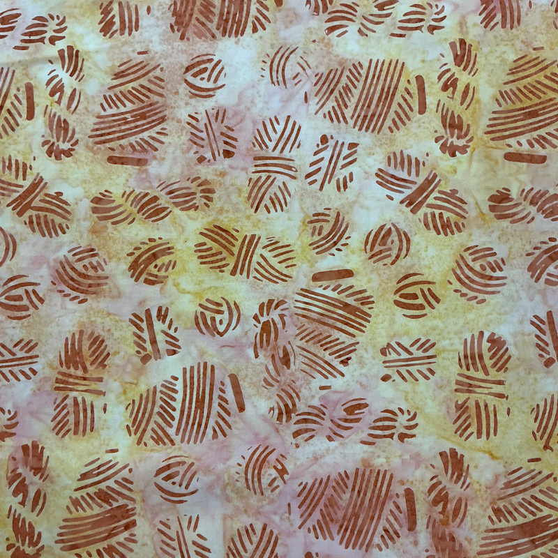 Crochet Yarn in Apricot | Banyan Batiks | Quilting Fabric | 44" Wide | 100% Cotton | Yarn Skeins | Dark Orange / Light Orange / Pink