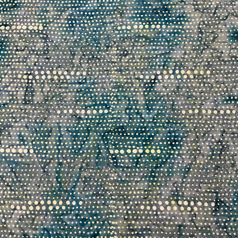 Boho Spirit Line Dot Juniper | Banyan Batiks | Quilting Fabric | 44" Wide | 100% Cotton | Dot Design | Light Green / Dark Teal Blue